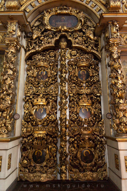 Донской монастырь в Москве, царские врата иконостаса Большого собора